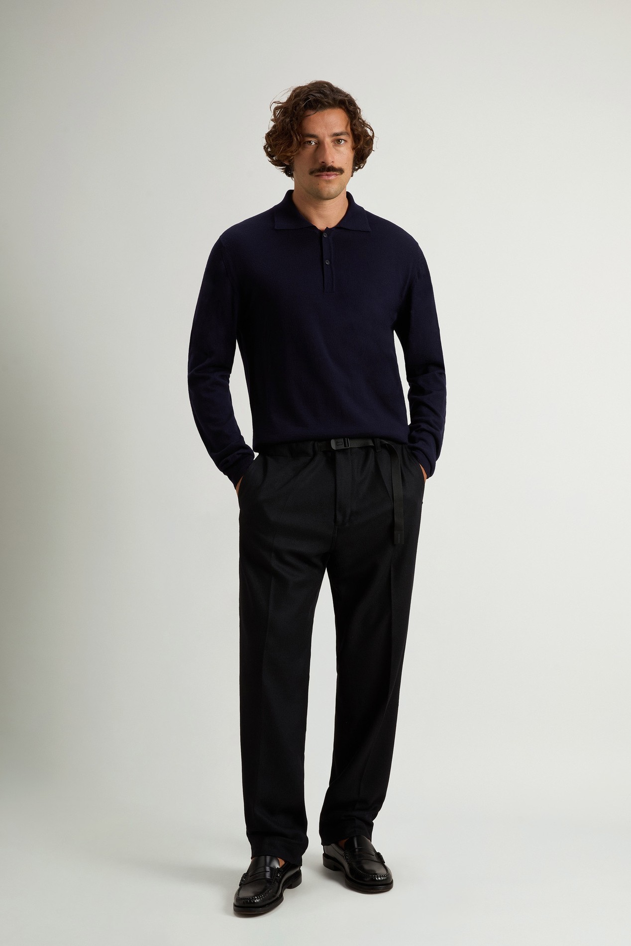 Flanellhose aus recycelter italienischer Wollmischung mit Karomuster Blau photo 2 | Woolrich