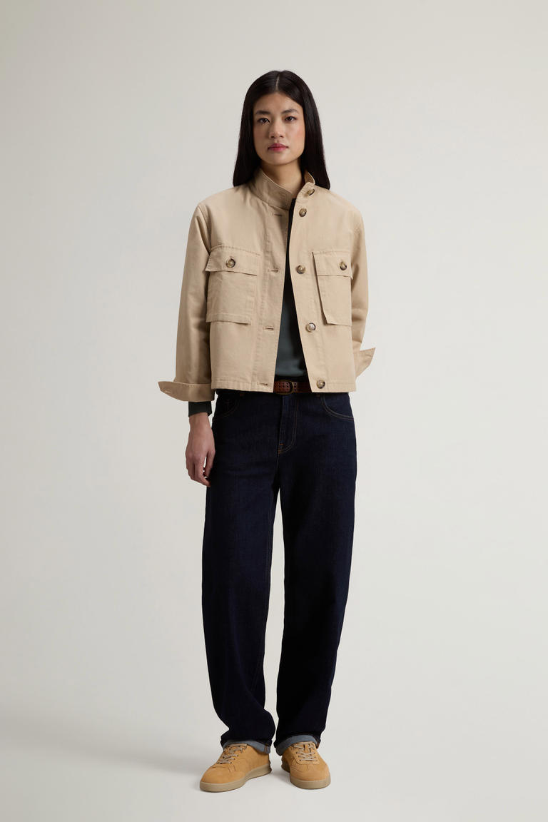 Field Overshirt aus reiner gewaschener Baumwolle Beige photo 1 | Woolrich