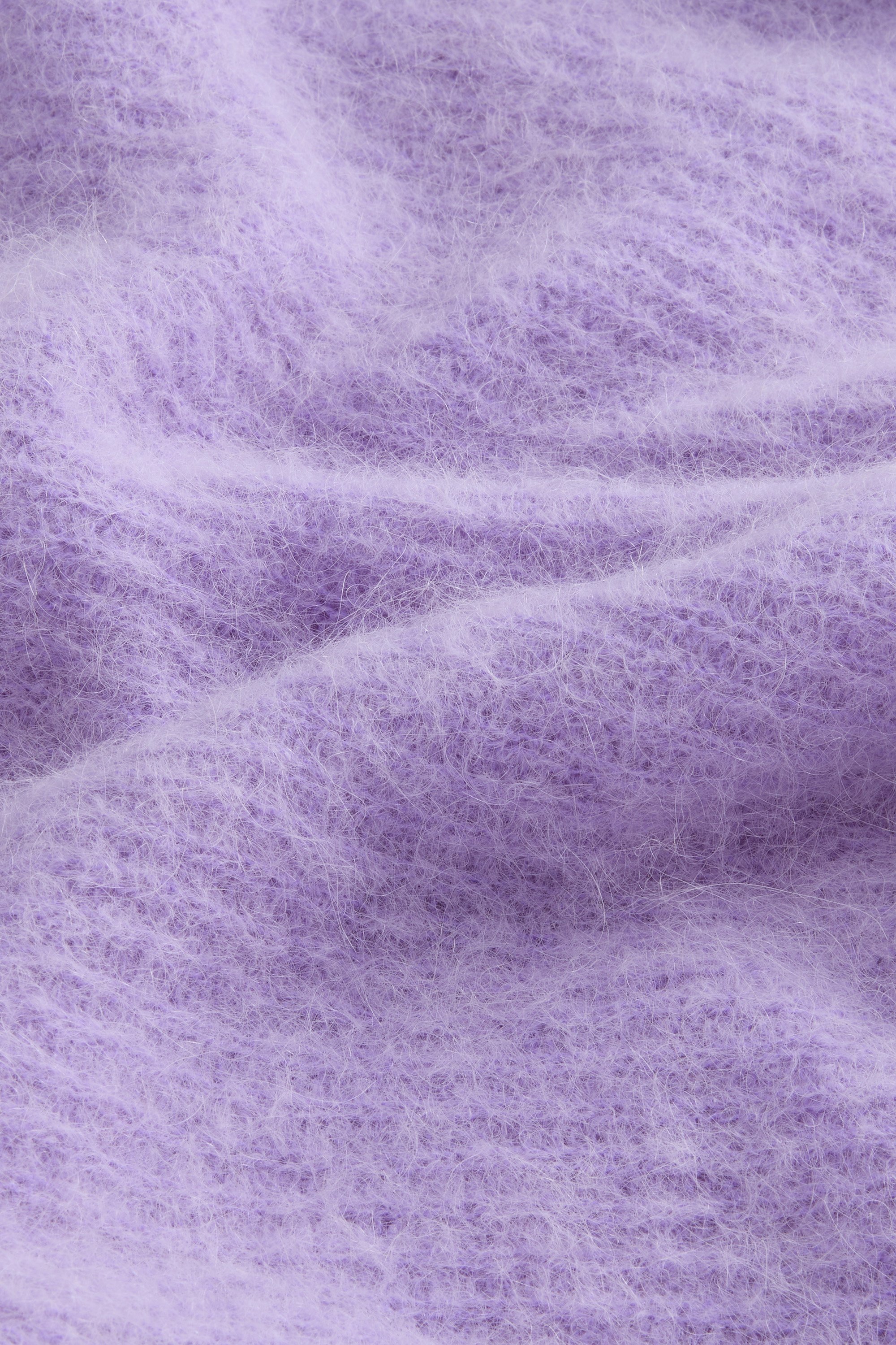 Garment-Dyed Crewneck Sweater in Alpaca and Wool Blend Purple photo 6 | Woolrich
