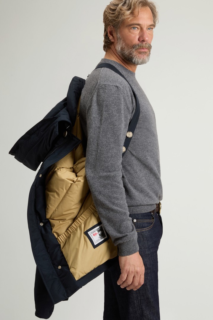 Arctic Anorak in Ramar Cloth with Detachable Fur Blue photo 4 | Woolrich