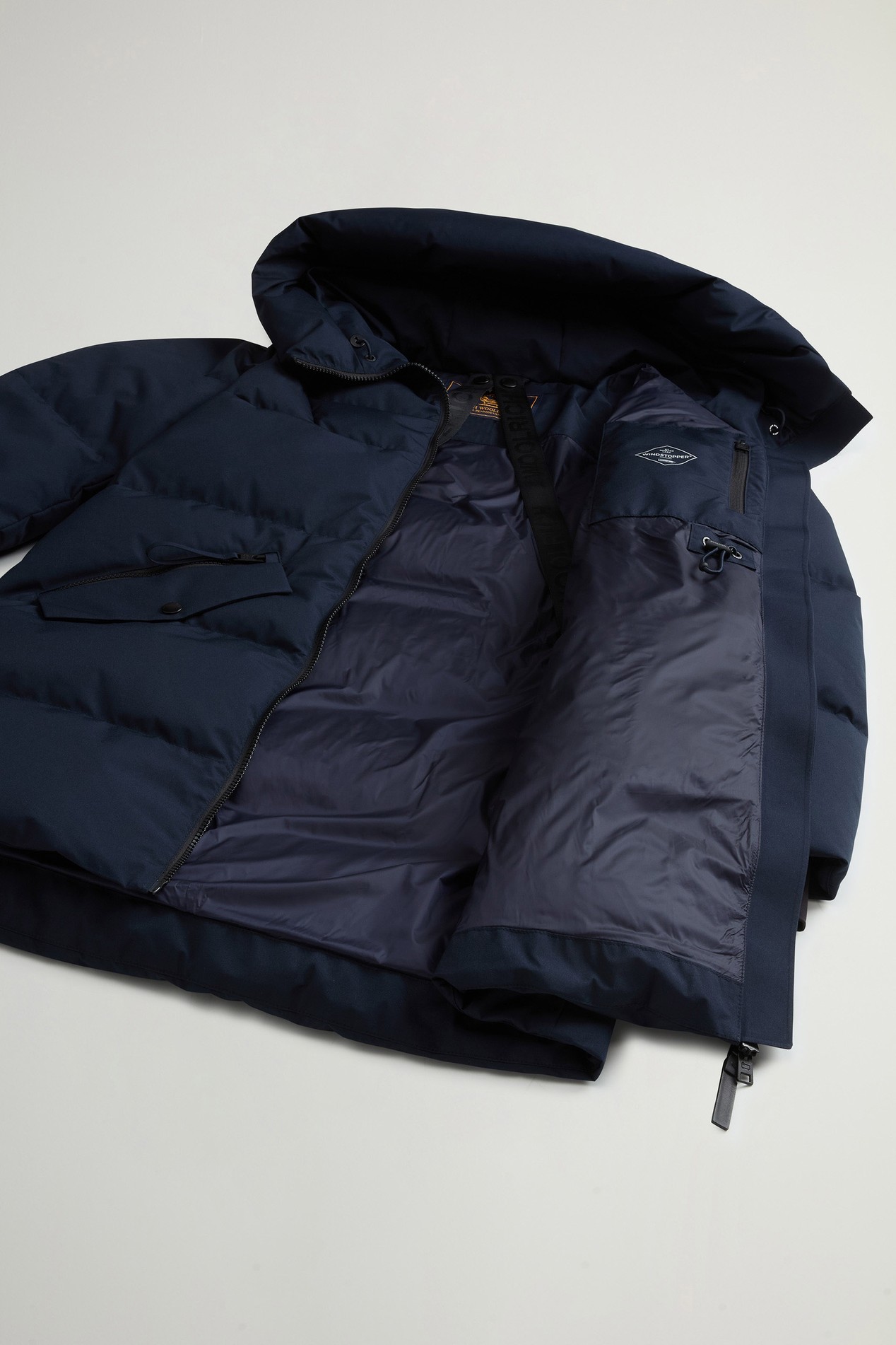 Quilted Parka in WINDSTOPPER® by GORE-TEX® Fabric Blue photo 8 | Woolrich