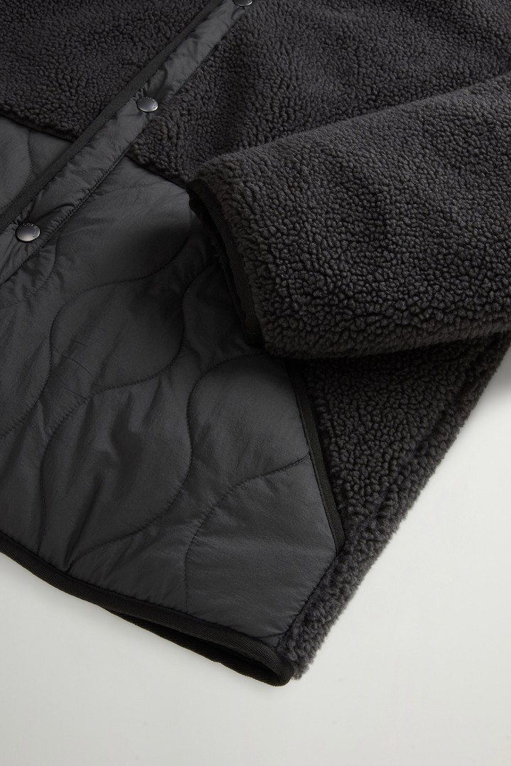 Reversible Hooded Jacket in Nylon and Sherpa Gray photo 7 | Woolrich