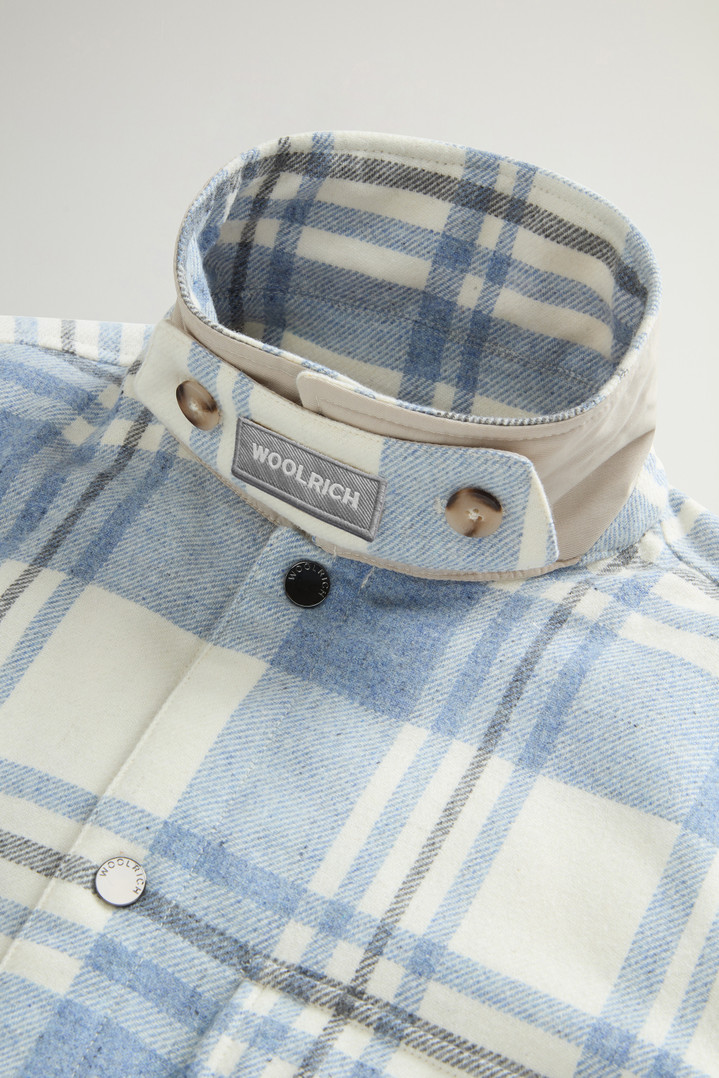 Alaskan Check Overshirt in Recycled Italian Wool Blend Blue photo 6 | Woolrich