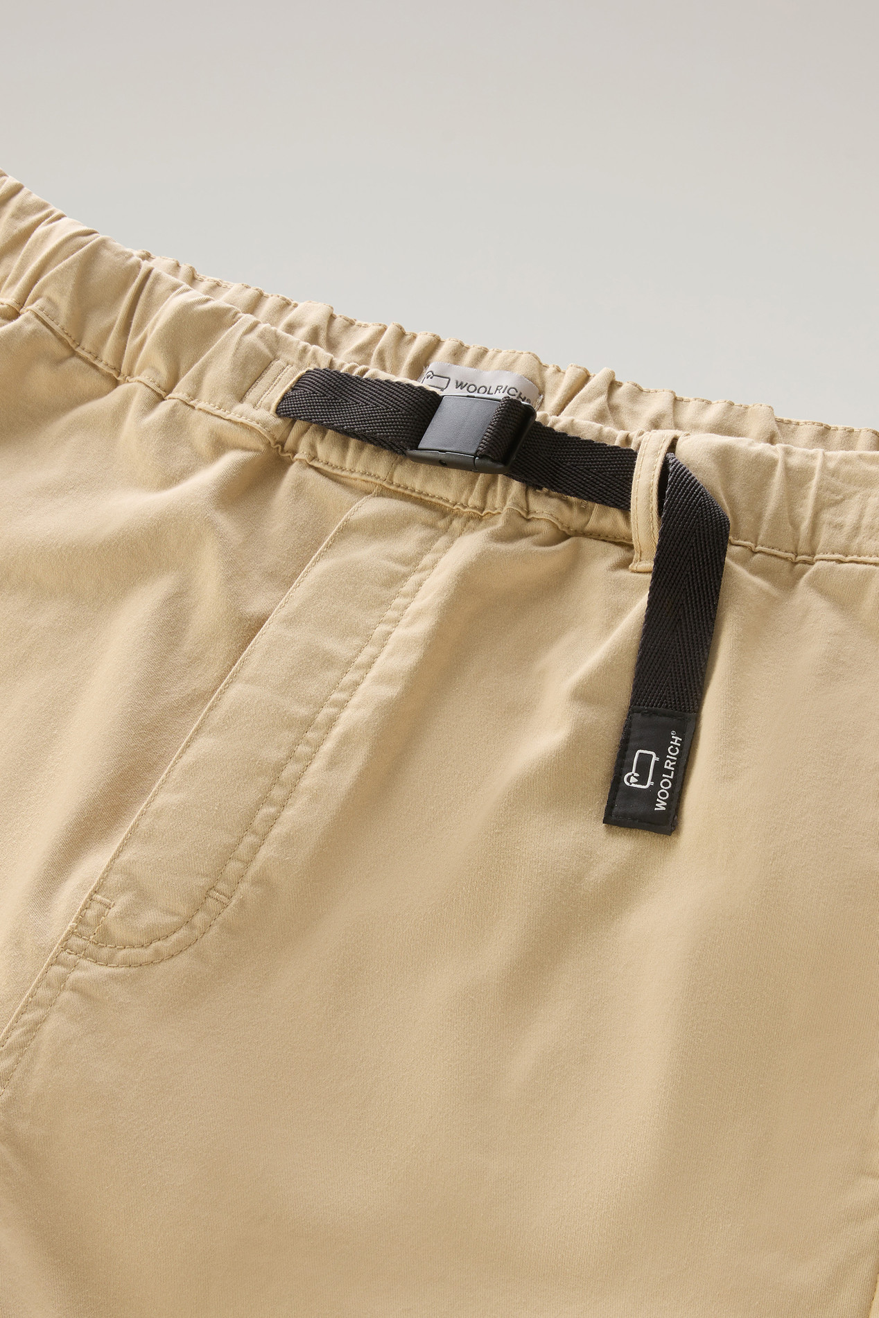 Garment-Dyed Chino Shorts in Stretch Cotton Beige photo 2 | Woolrich