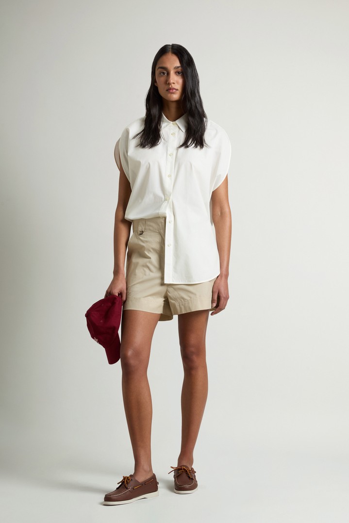 COTTON POPLIN BLOUSE White photo 2 | Woolrich