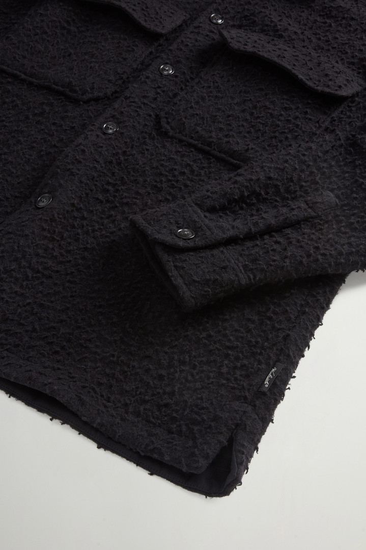 Overshirt in Italian Virgin Wool Blend from Casentino by Todd Snyder Black photo 7 | Woolrich