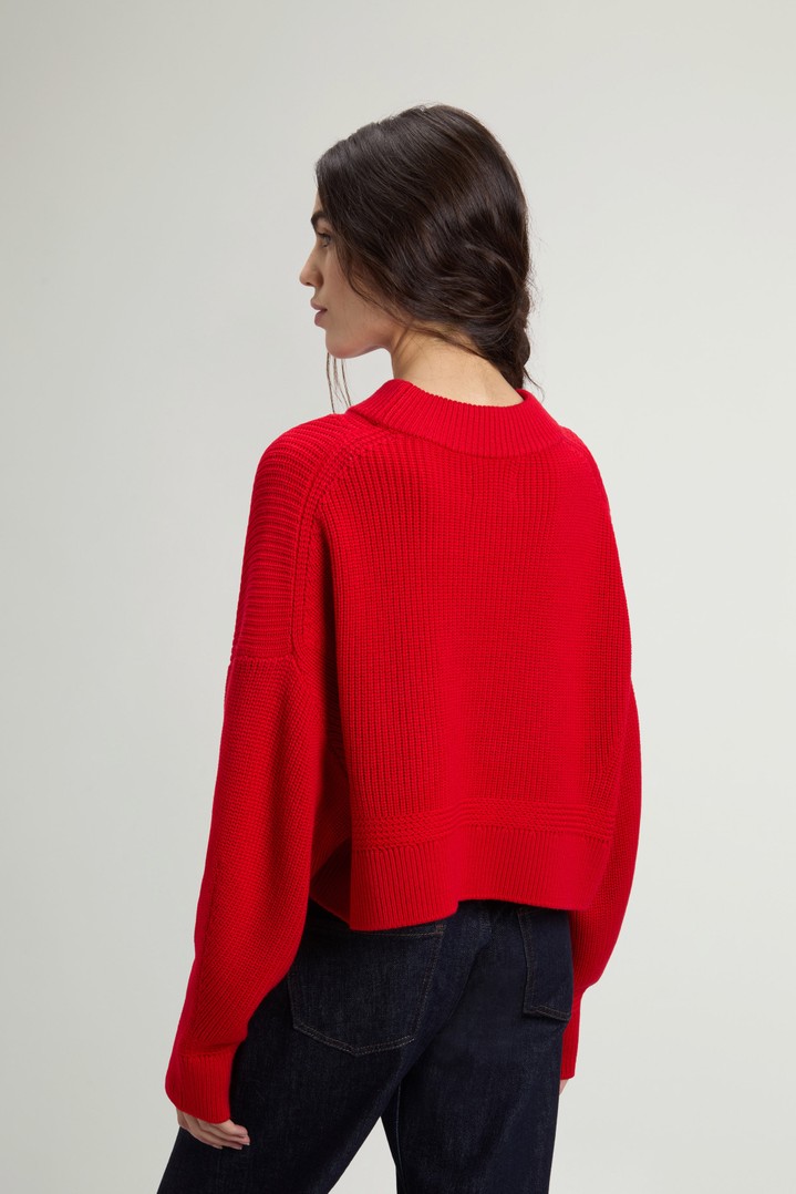 7GG FINE MERINOS CREWNECK Red photo 3 | Woolrich