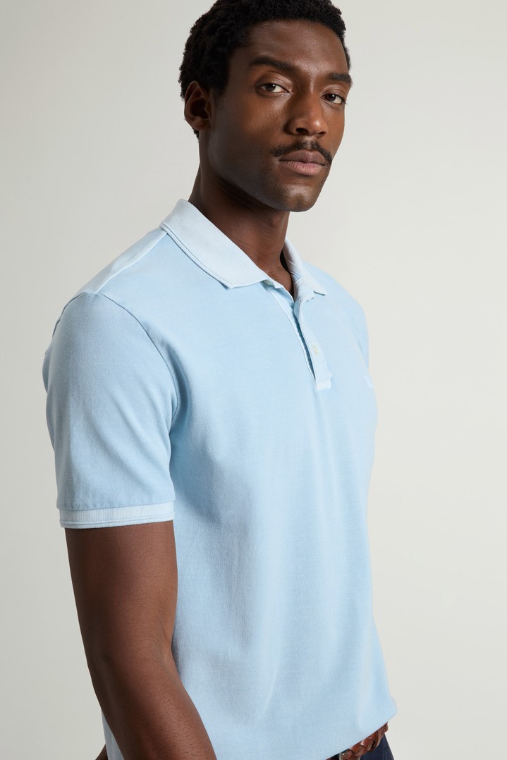 Mackinack Polo teint en pièce en sergé de coton stretch Bleu photo 4 | Woolrich