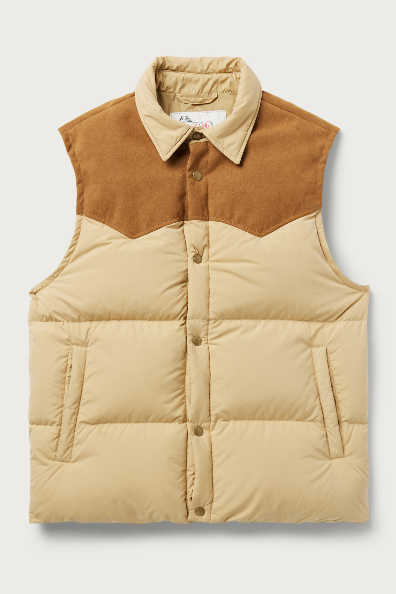 Padded Vest with Alcantara Yoke - One Of These Days / Woolrich White photo 1 | Woolrich