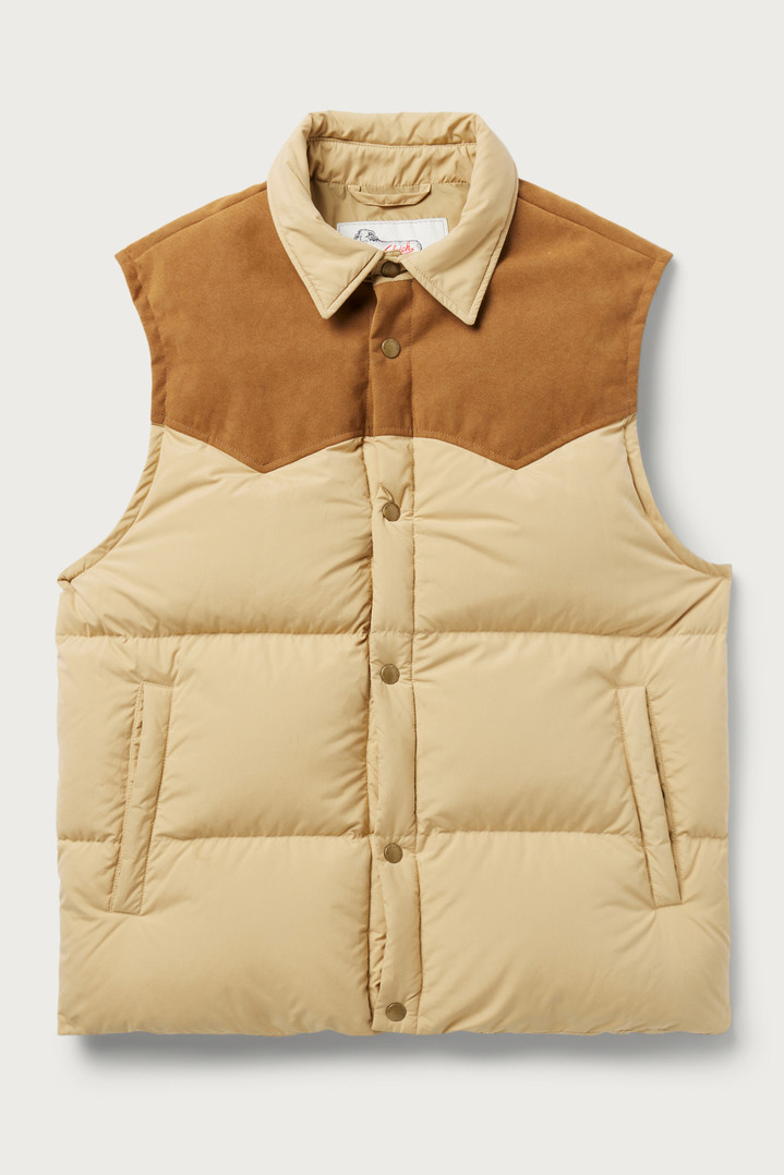 Padded Vest with Alcantara Yoke - One Of These Days / Woolrich White photo 1 | Woolrich