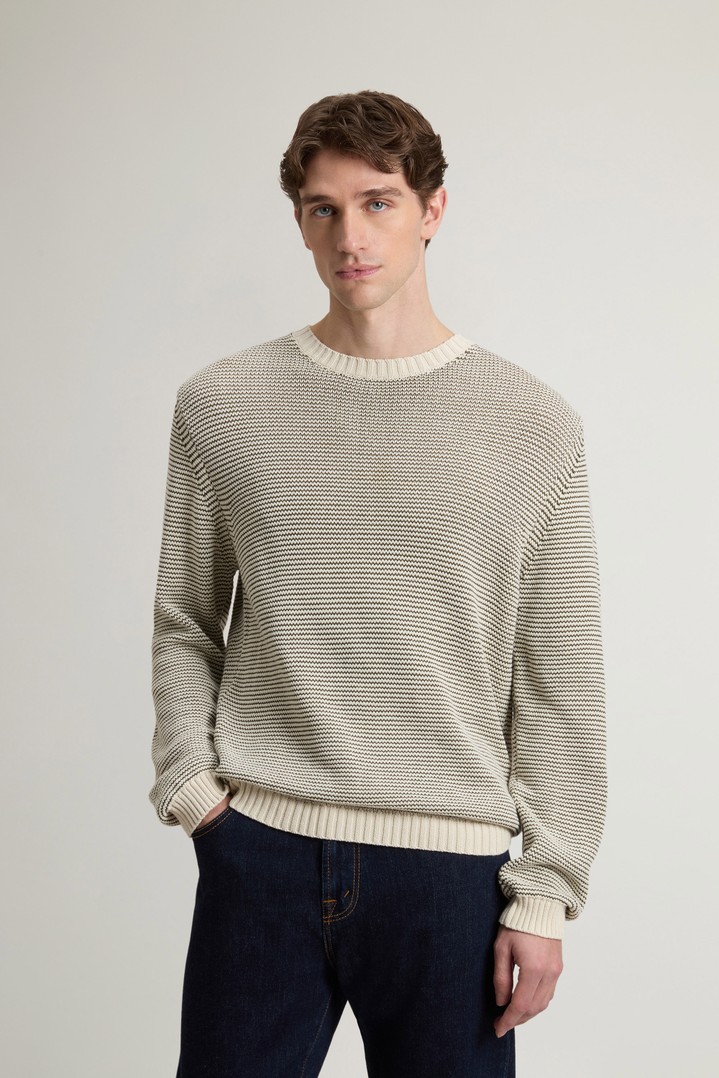 COTTON CREWNECK Beige photo 1 | Woolrich