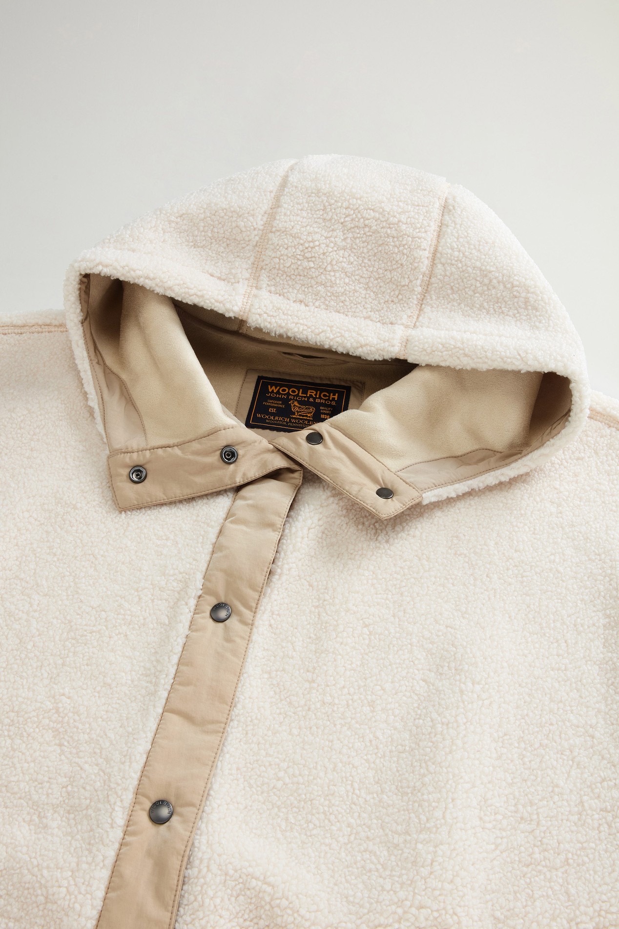 Hooded Cape in Sherpa White photo 6 | Woolrich