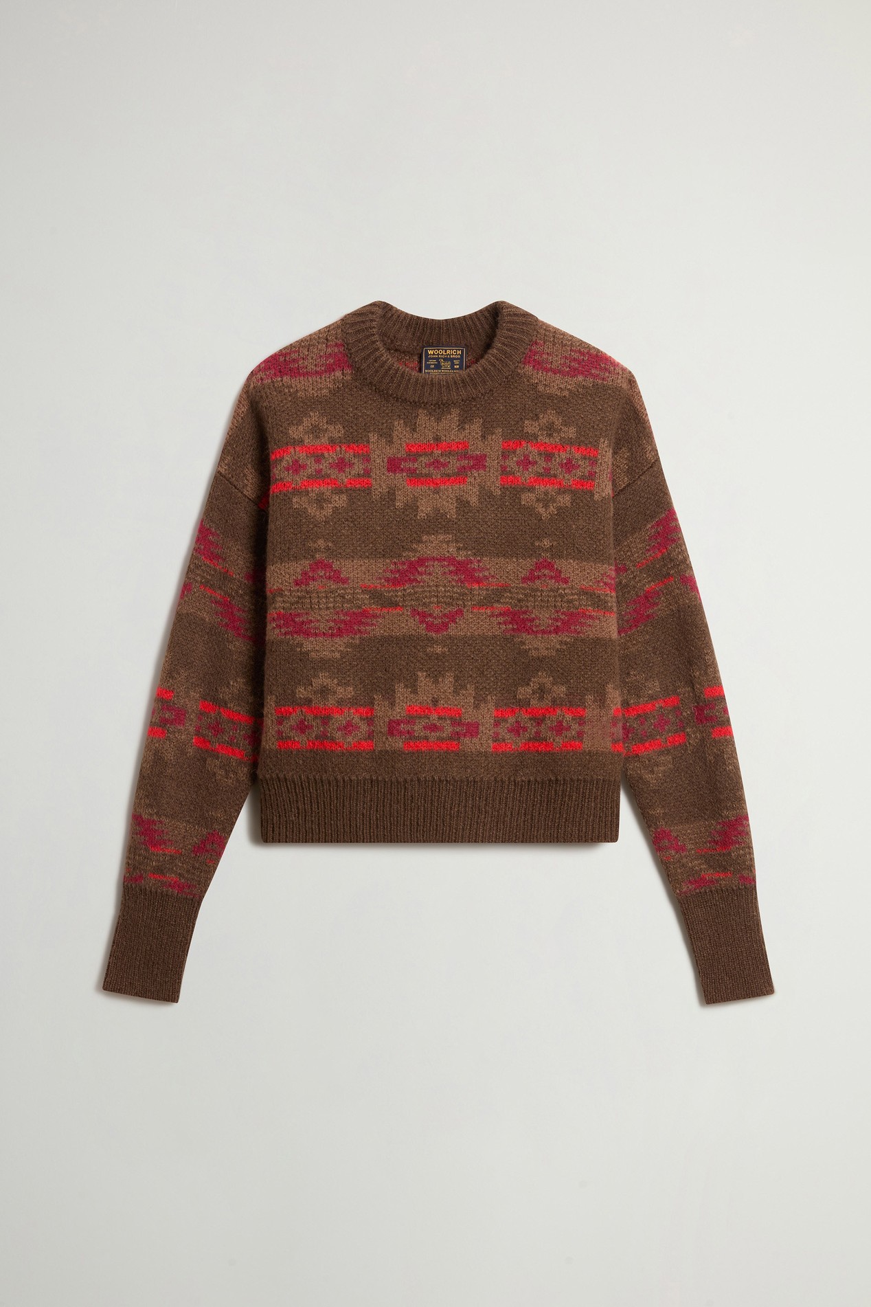 FAIRISLE CREWNECK Brown photo 5 | Woolrich