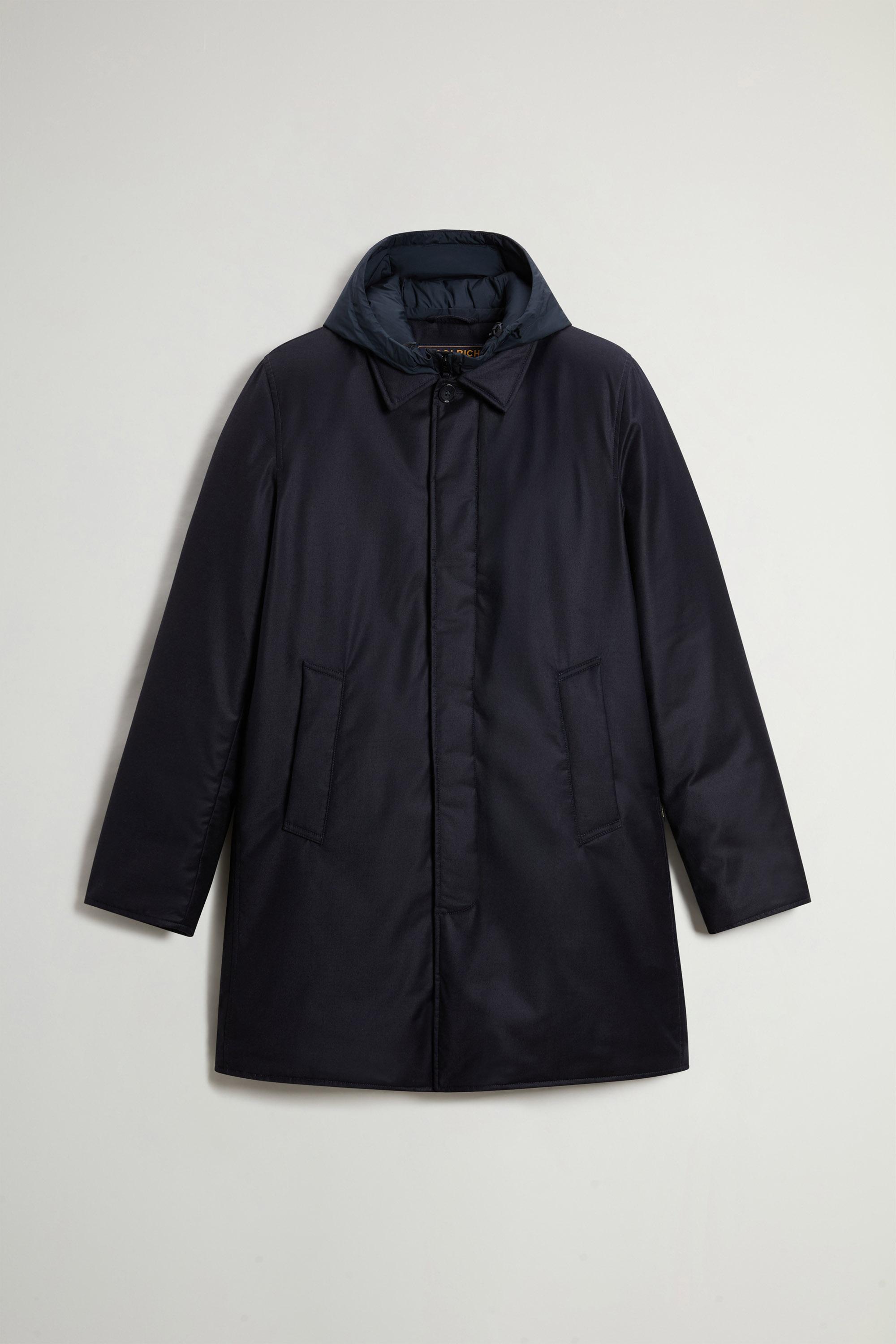 2-in-1 Coat in Italian Virgin Wool and Silk Blue photo 5 | Woolrich