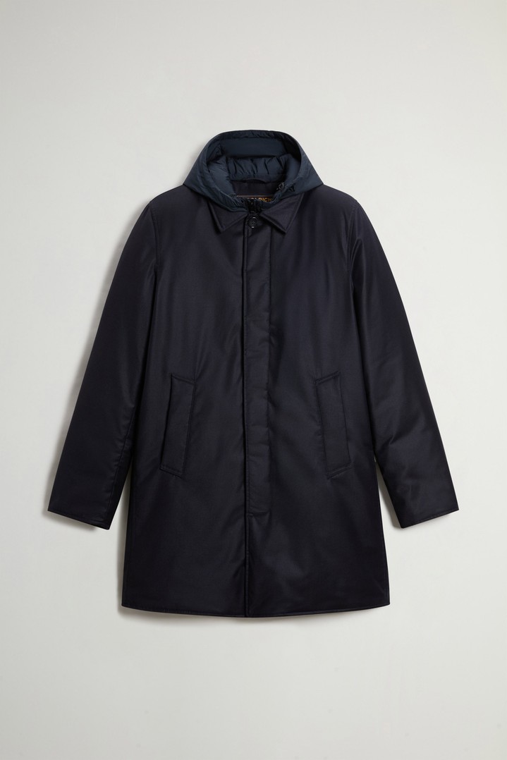 2-in-1 Coat in Italian Virgin Wool and Silk Blue photo 5 | Woolrich