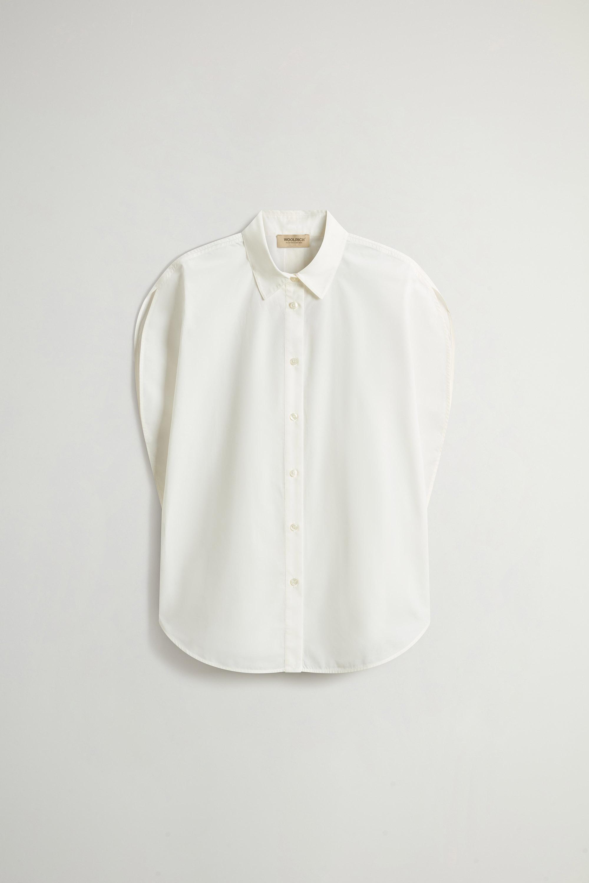 COTTON POPLIN BLOUSE White photo 5 | Woolrich