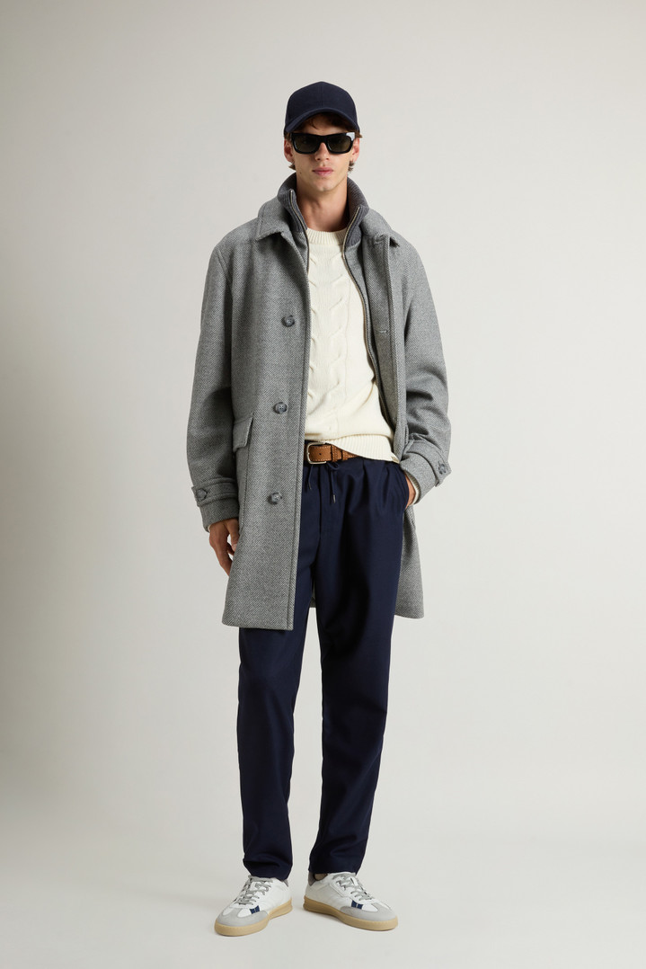 Coat in Pure Italian Wool Crafted Using a Loro Piana Fabric Gray photo 2 | Woolrich