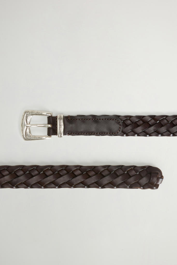 Belt in Woven Leather Brown photo 2 | Woolrich