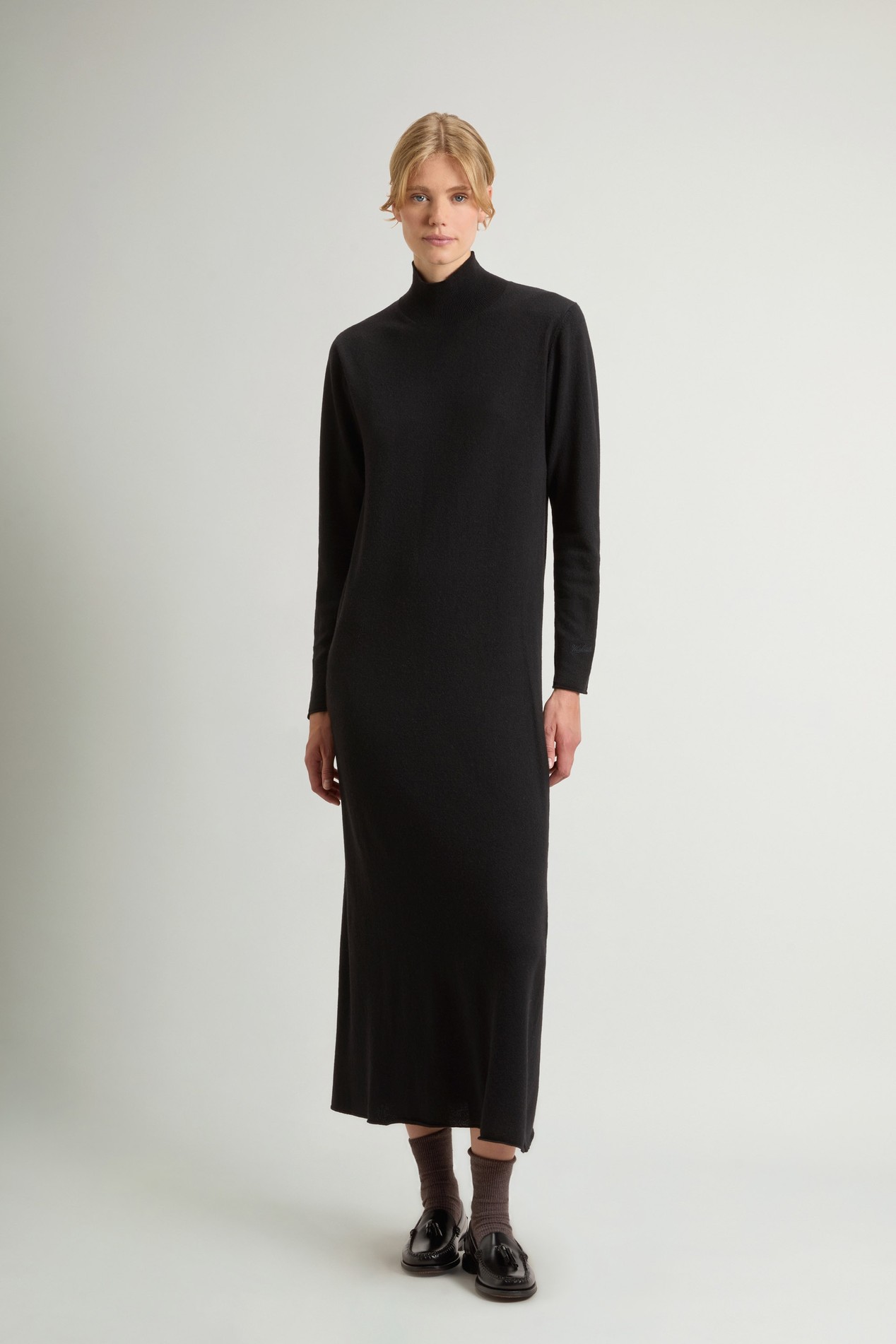 Dress in Virgin Wool and Cashmere Blend Black photo 1 | Woolrich