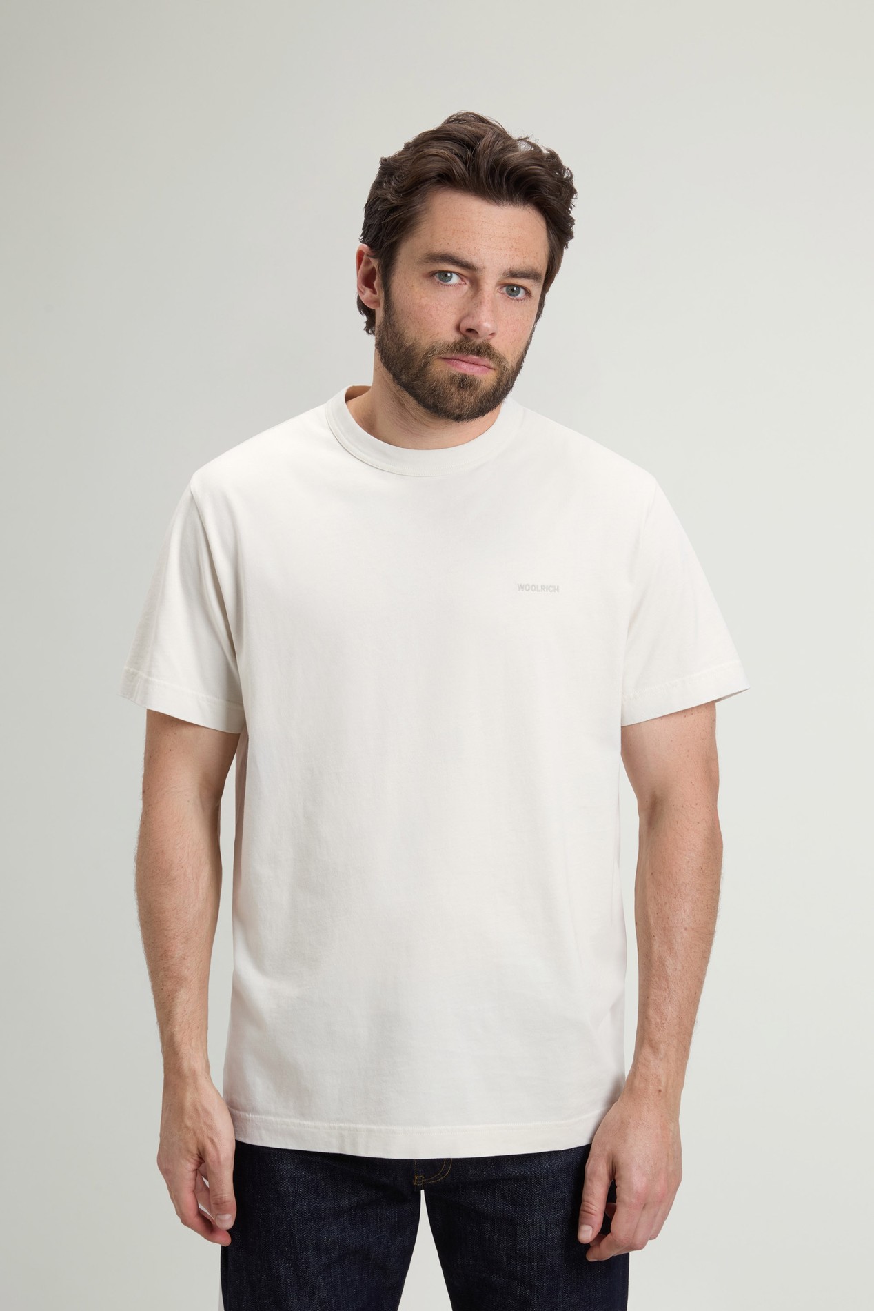 T-shirt en pur coton bio Blanc photo 1 | Woolrich