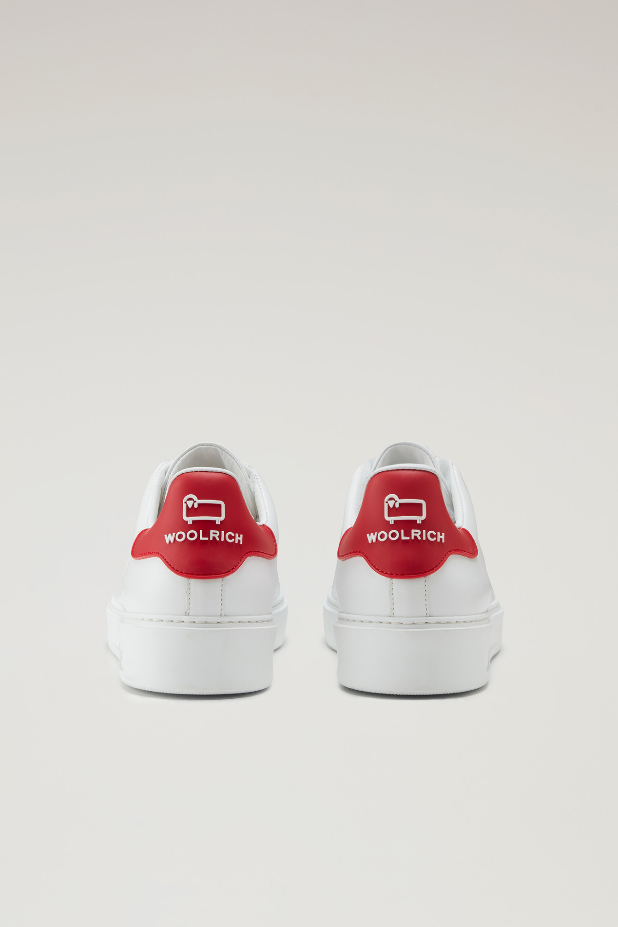 Leather Classic Court Sneakers with Contrasting Details White photo 3 | Woolrich