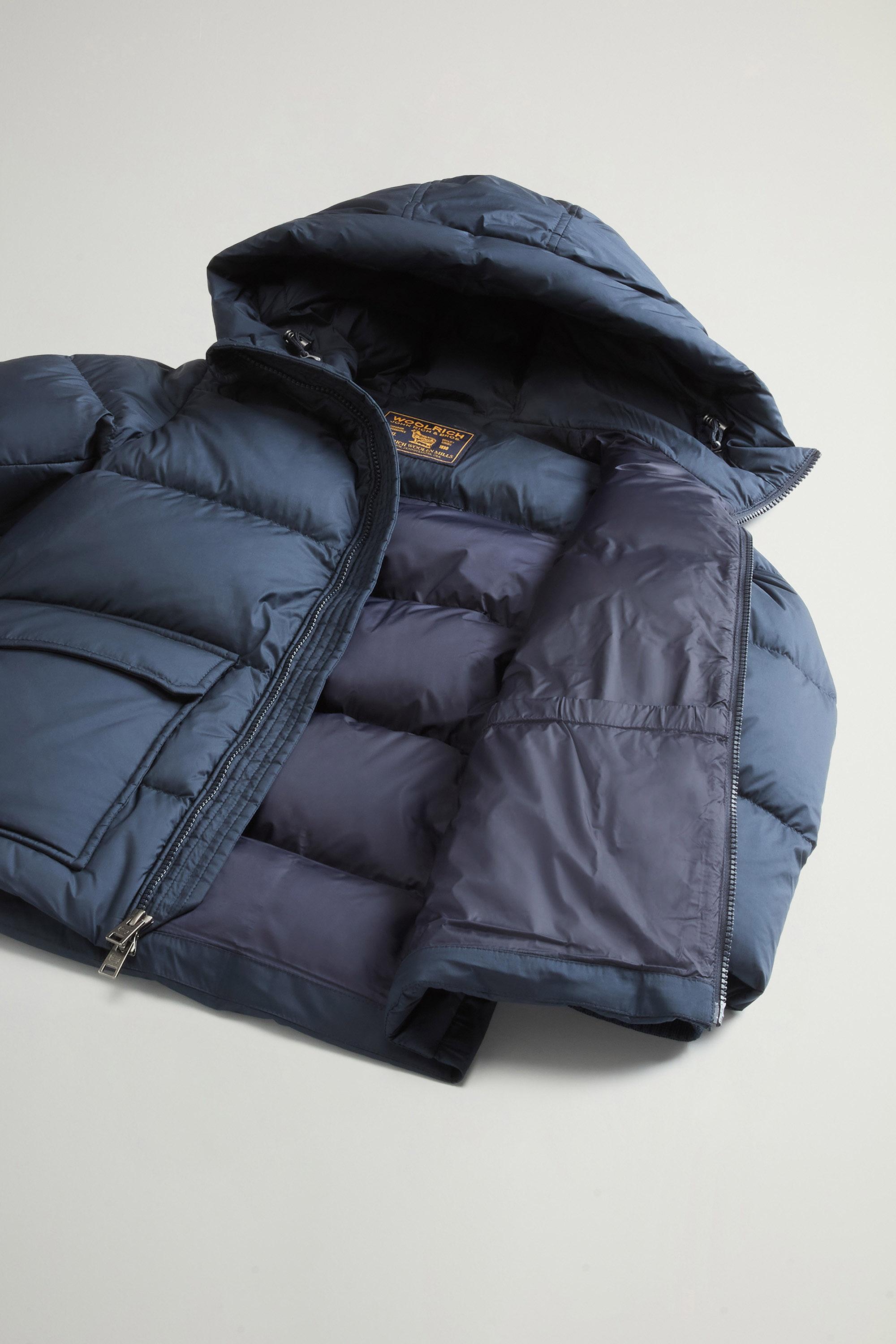 Boys' Sierra Jacket in Quilted Microfiber with Hood Blue photo 5 | Woolrich