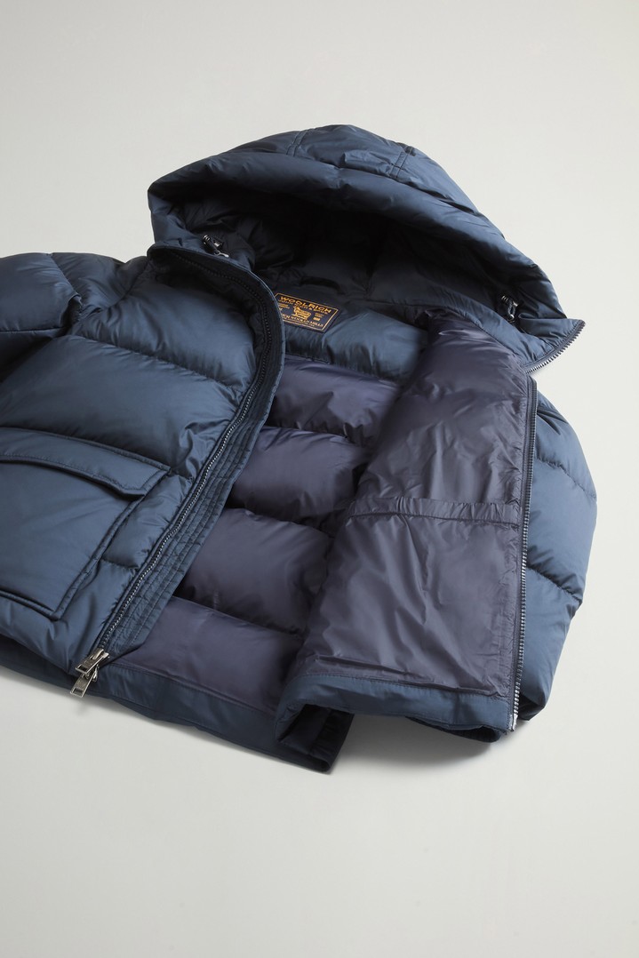Boys' Sierra Jacket in Quilted Microfiber with Hood Blue photo 5 | Woolrich