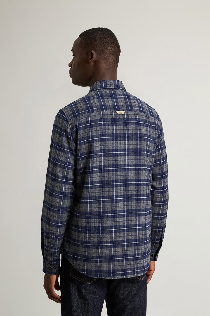 Pure Cotton Flannel Checked Shirt Blue photo 3 | Woolrich