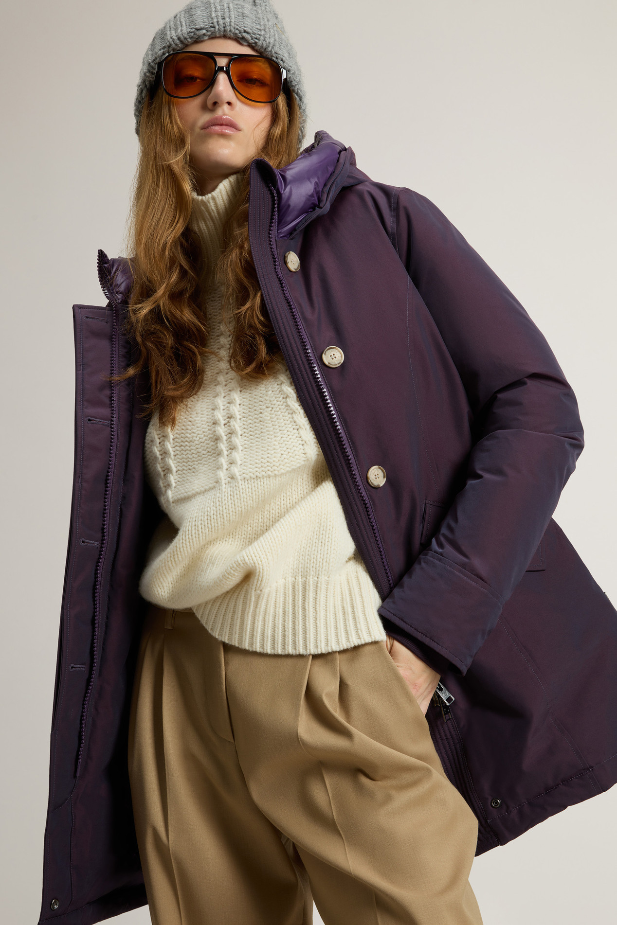 Arctic Parka in Ramar Cloth Purple photo 4 | Woolrich