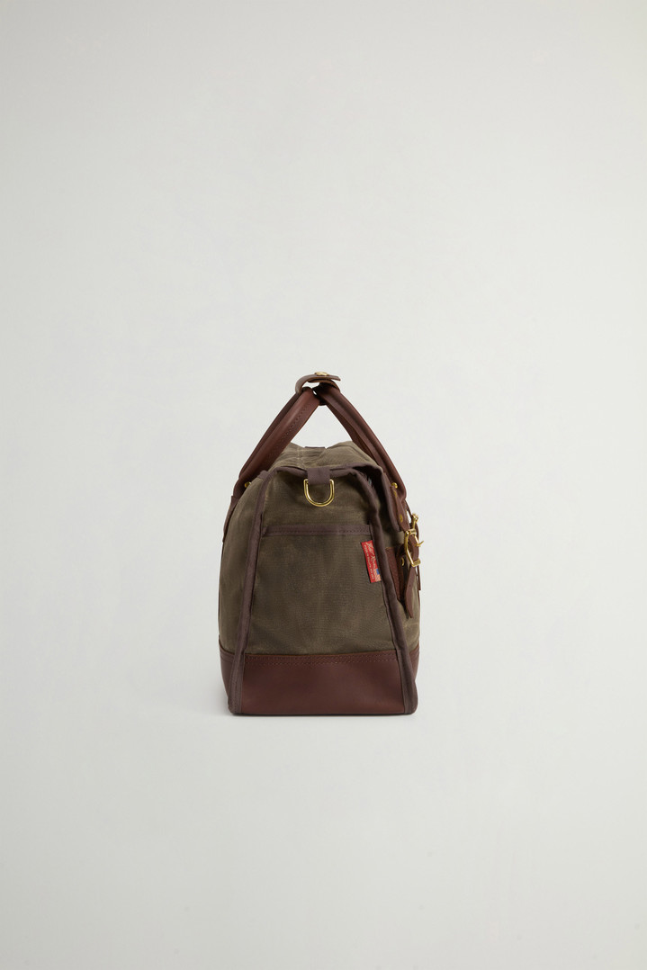 Overland Duffel Bag with Leather Inserts Green photo 3 | Woolrich