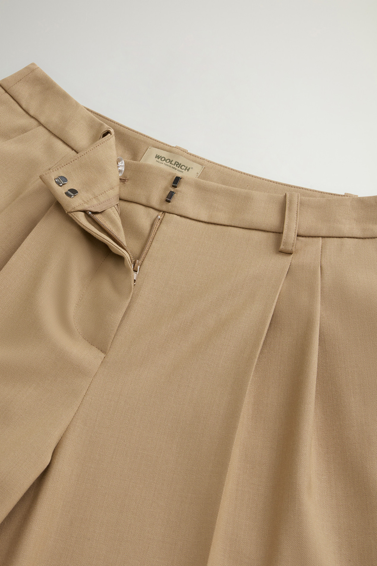 Wide-Leg Pants in Wool Blend Beige photo 4 | Woolrich