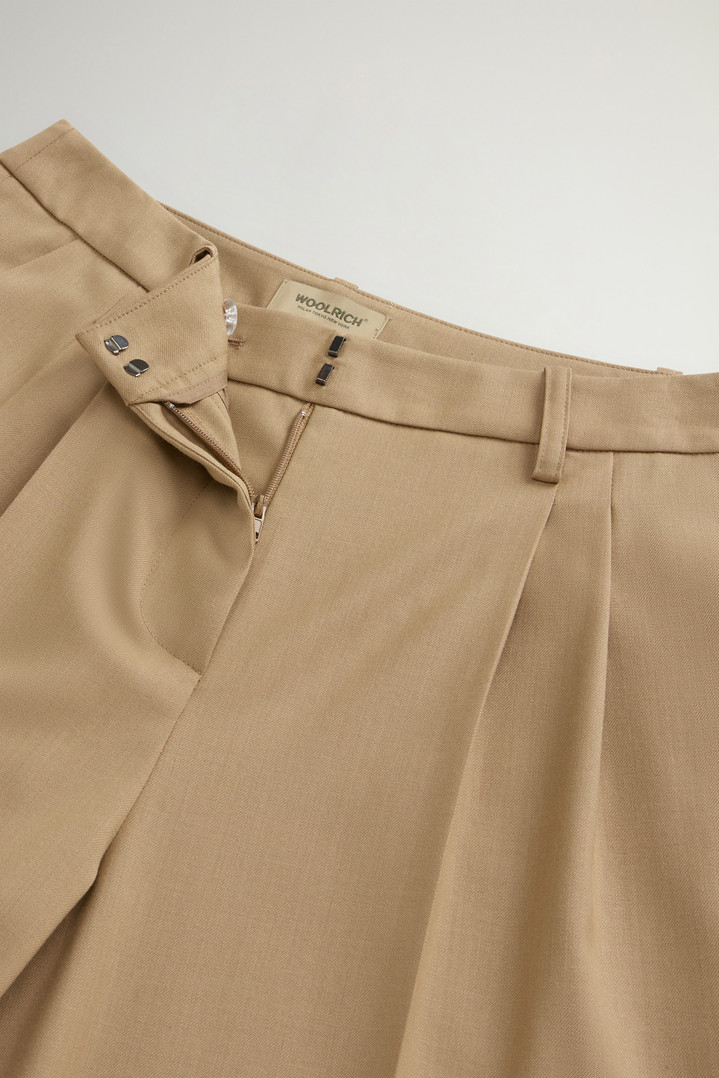 Wide-Leg Pants in Wool Blend Beige photo 4 | Woolrich