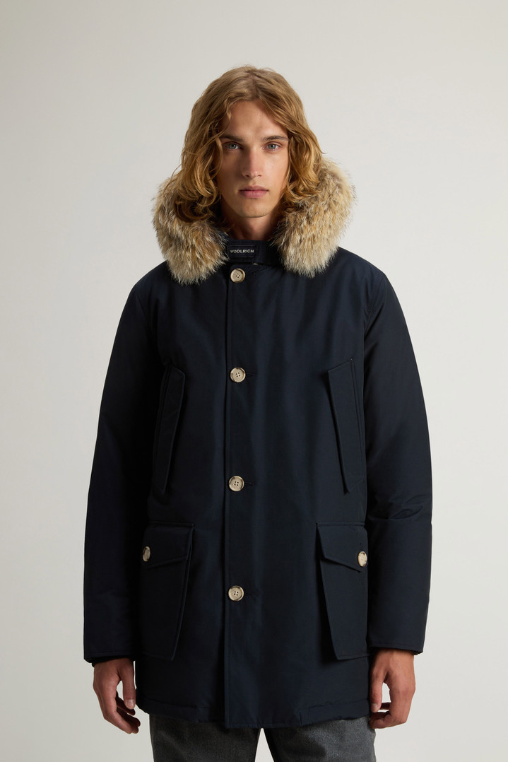 Arctic Parka in Ramar Cloth with Detachable Fur Trim Blue photo 1 | Woolrich