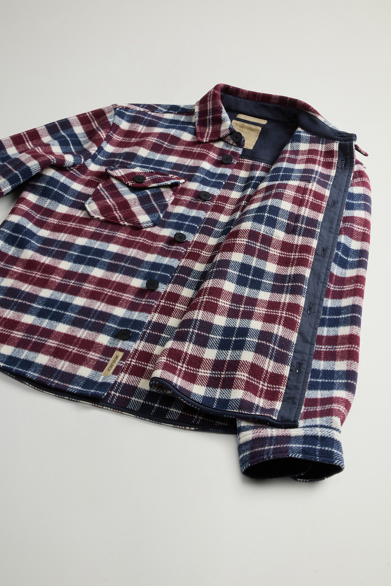 Wool-Blend Overshirt with Checked Pattern Multicolor photo 8 | Woolrich