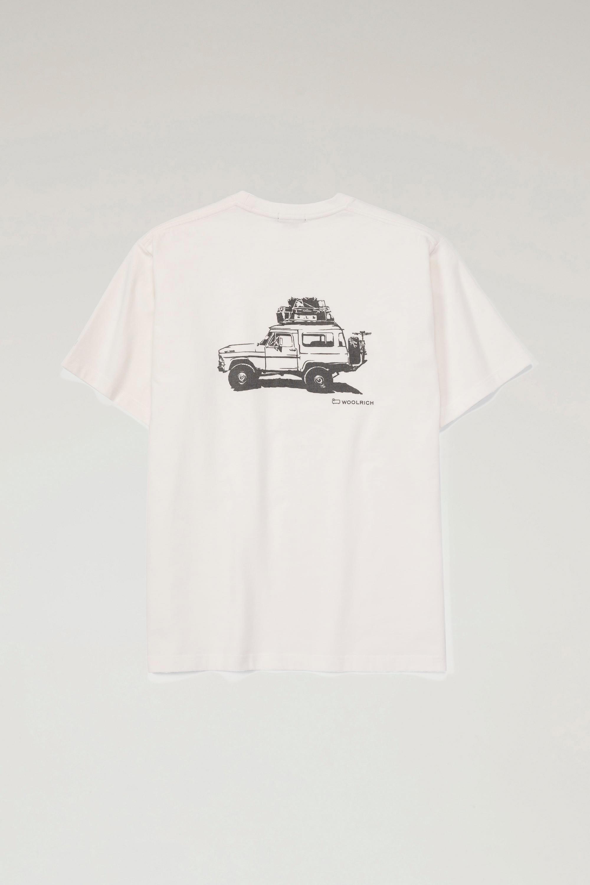 T-shirt in Pure Cotton with Back Print White photo 1 | Woolrich