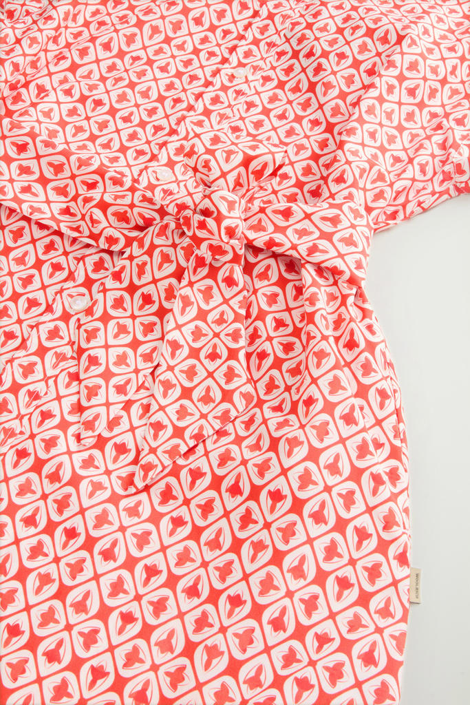 COTTON VISCOSE CHEMISIER DRESS Pink photo 7 | Woolrich