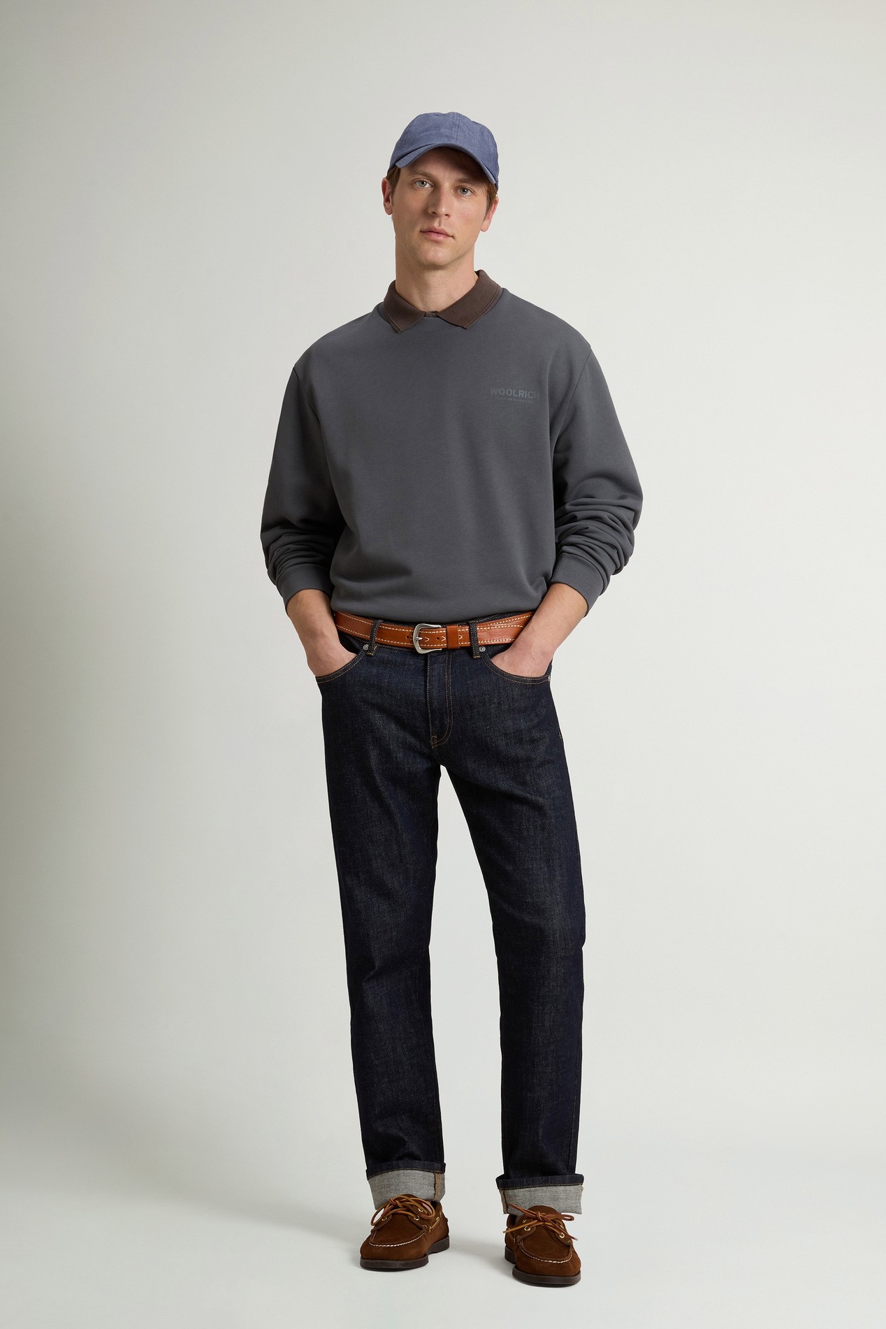 MACRO LOGO CREWNECK Gray photo 2 | Woolrich