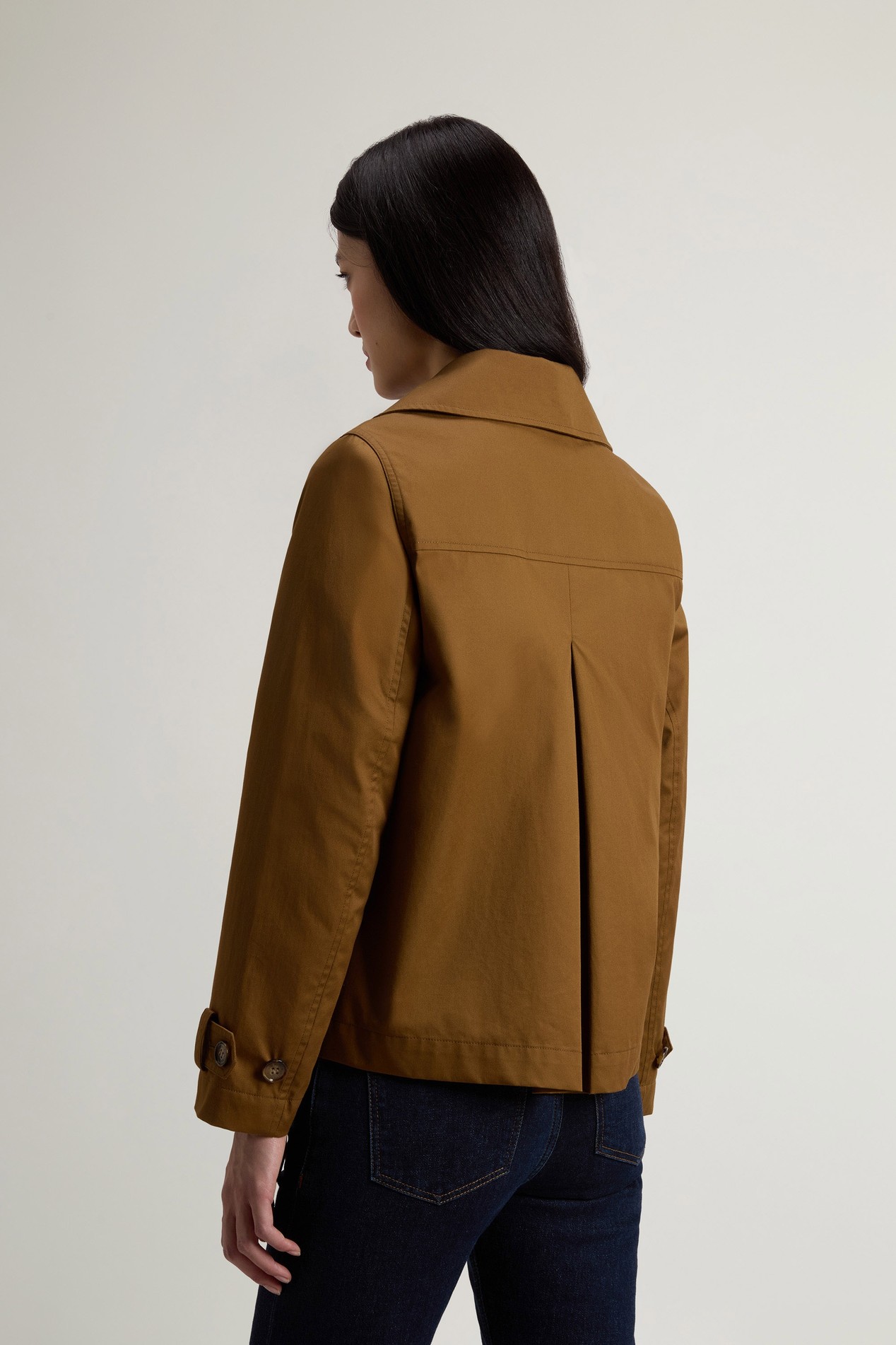 TECH COTTON PEACOAT Brown photo 3 | Woolrich