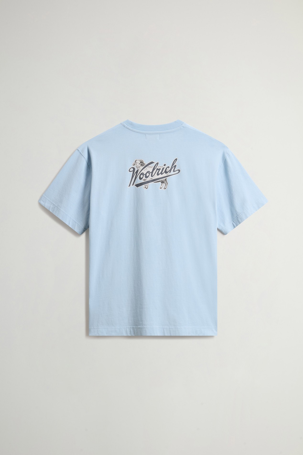 COTTON GRAPHIC T-SHIRT Blue photo 6 | Woolrich