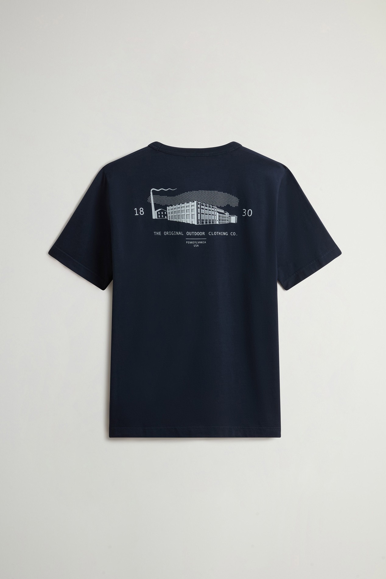 COTTON LOGO POCKET T-SHIRT Blue photo 6 | Woolrich