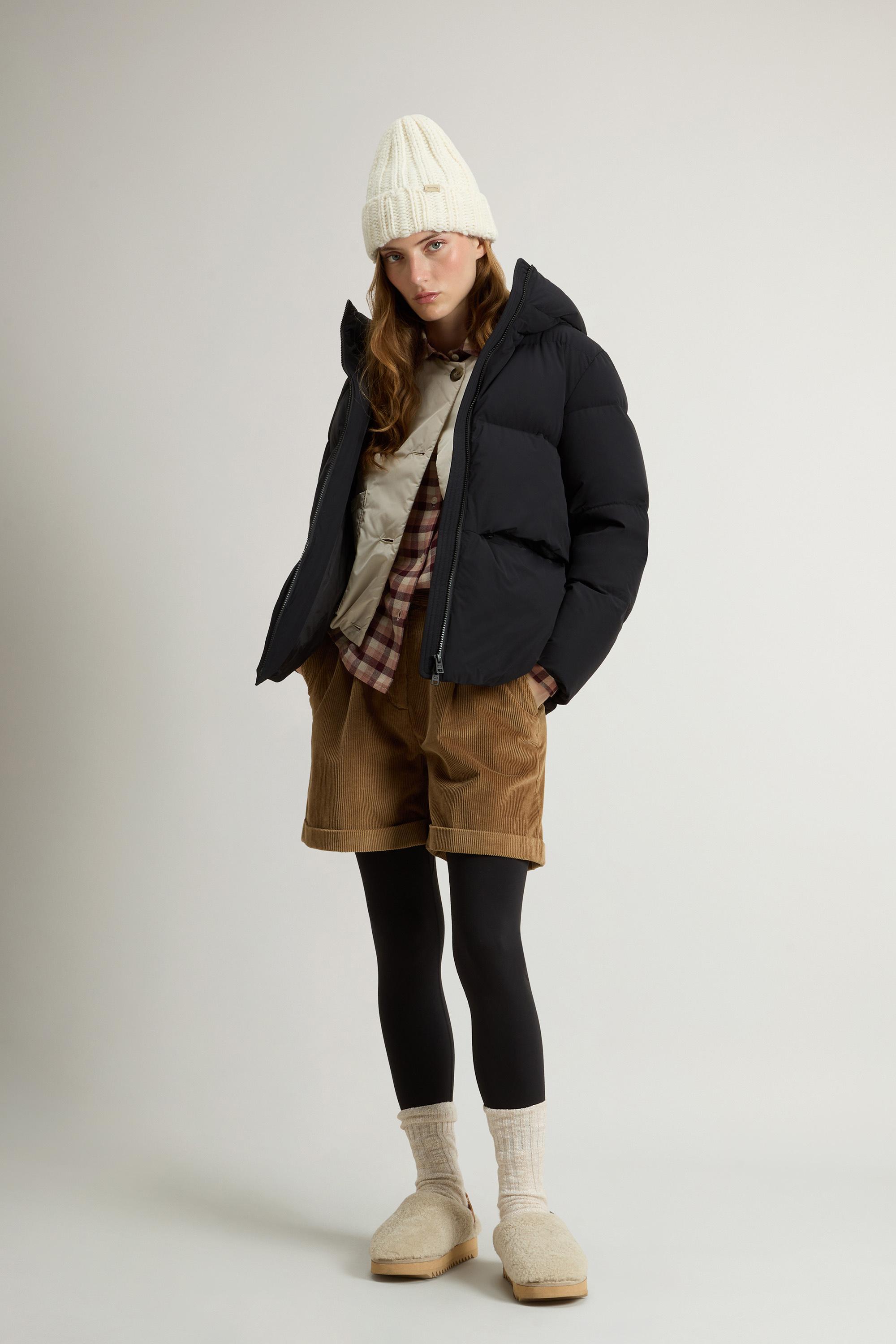 Cloud Down Jacket in Stretch Nylon with Matte Finish Black photo 1 | Woolrich