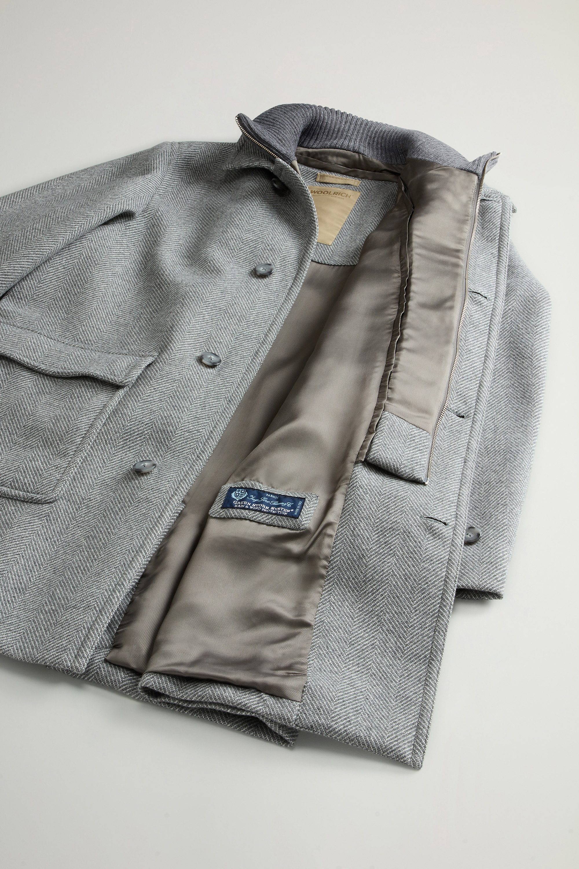 Coat in Pure Italian Wool Crafted Using a Loro Piana Fabric Gray photo 9 | Woolrich
