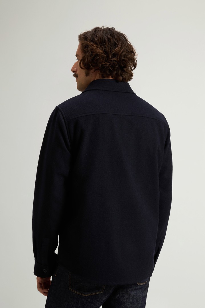 Ranger Overshirt in Recycled Italian Wool Blend Blue photo 4 | Woolrich