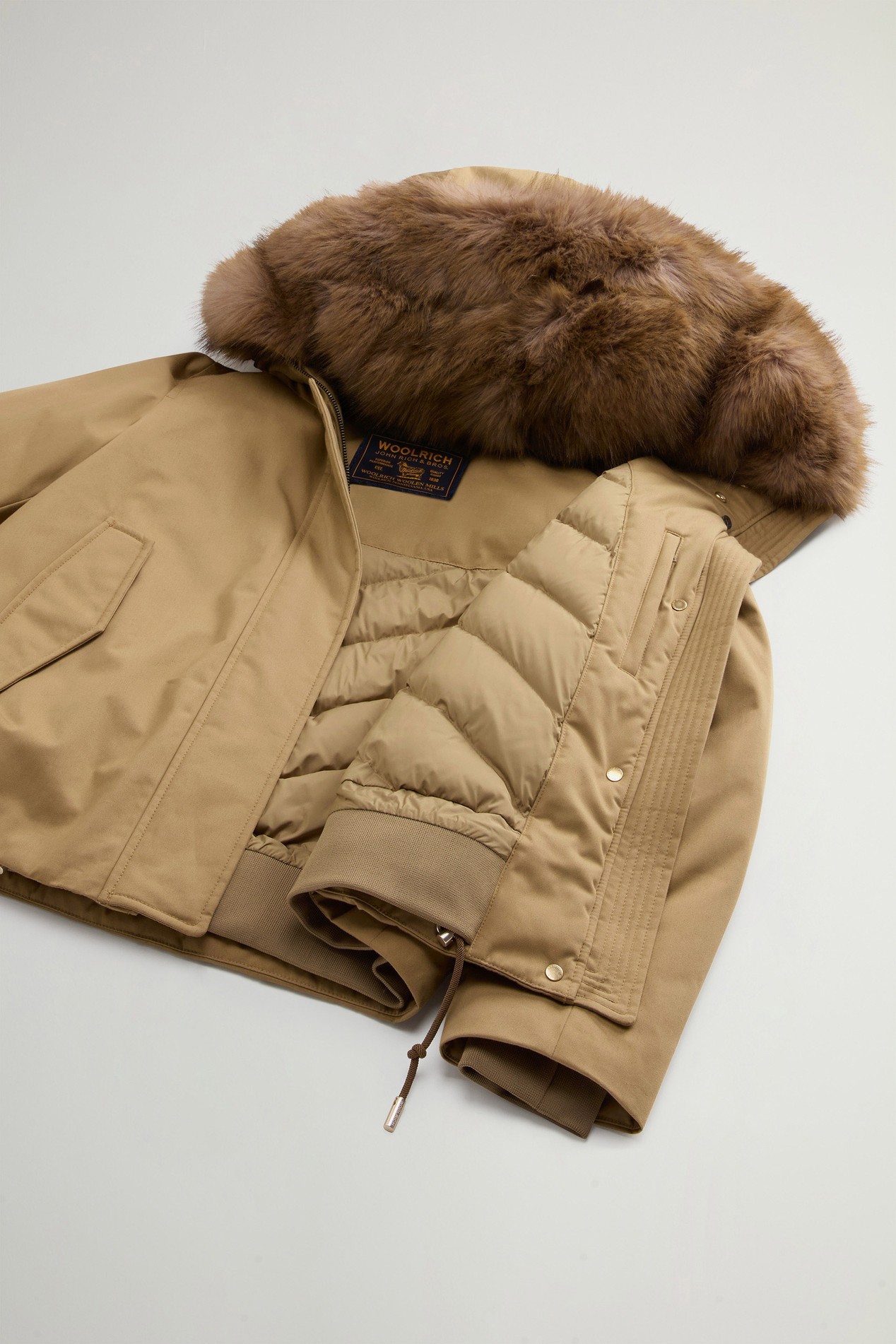 Parka corto in Best Cotton imbottito Beige photo 9 | Woolrich