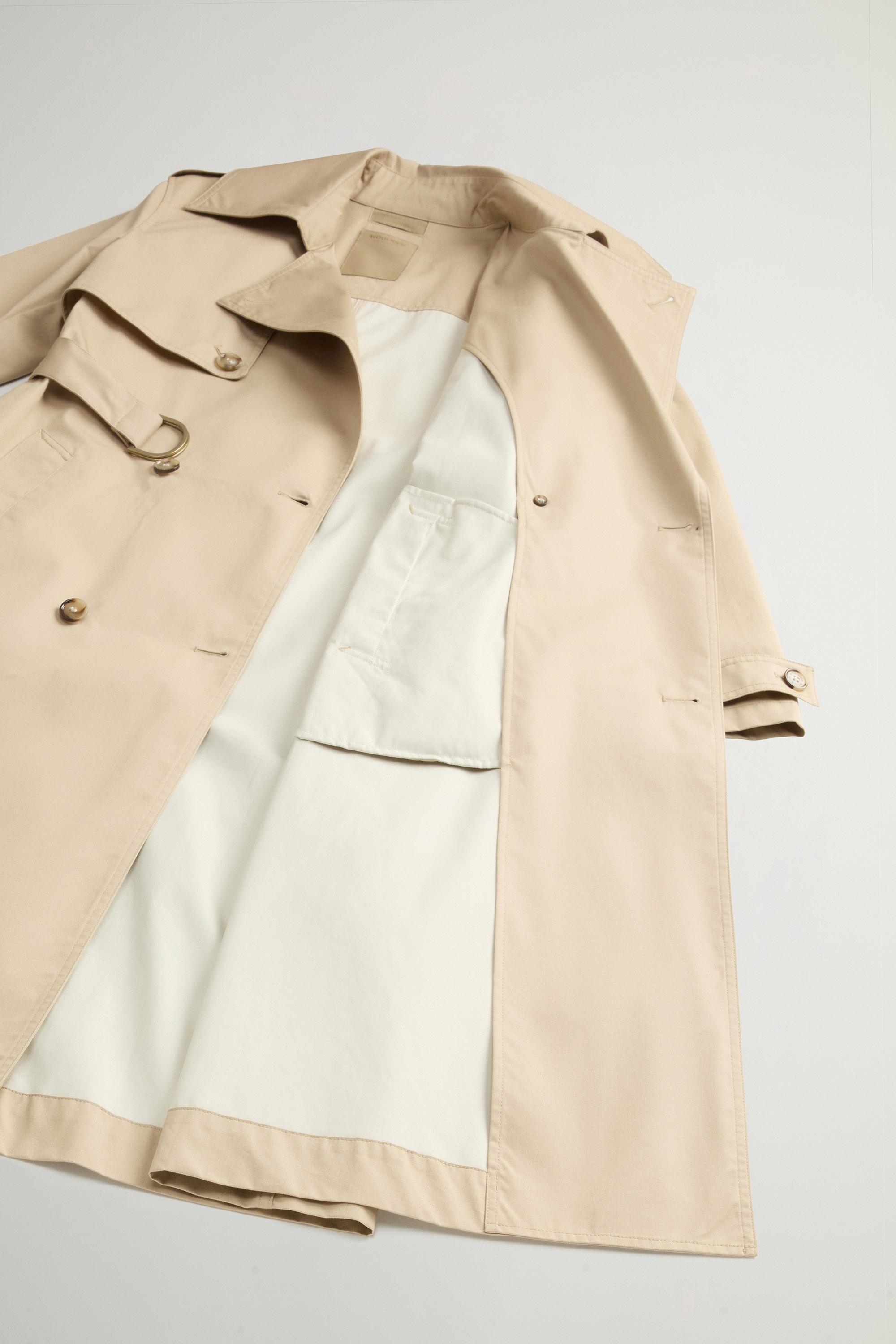 Trench Coat in Pure Cotton Beige photo 8 | Woolrich