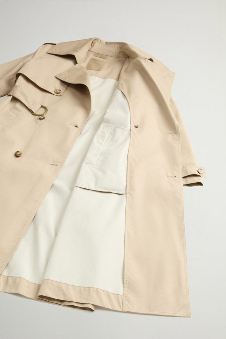 Trench Coat in Pure Cotton Beige photo 8 | Woolrich