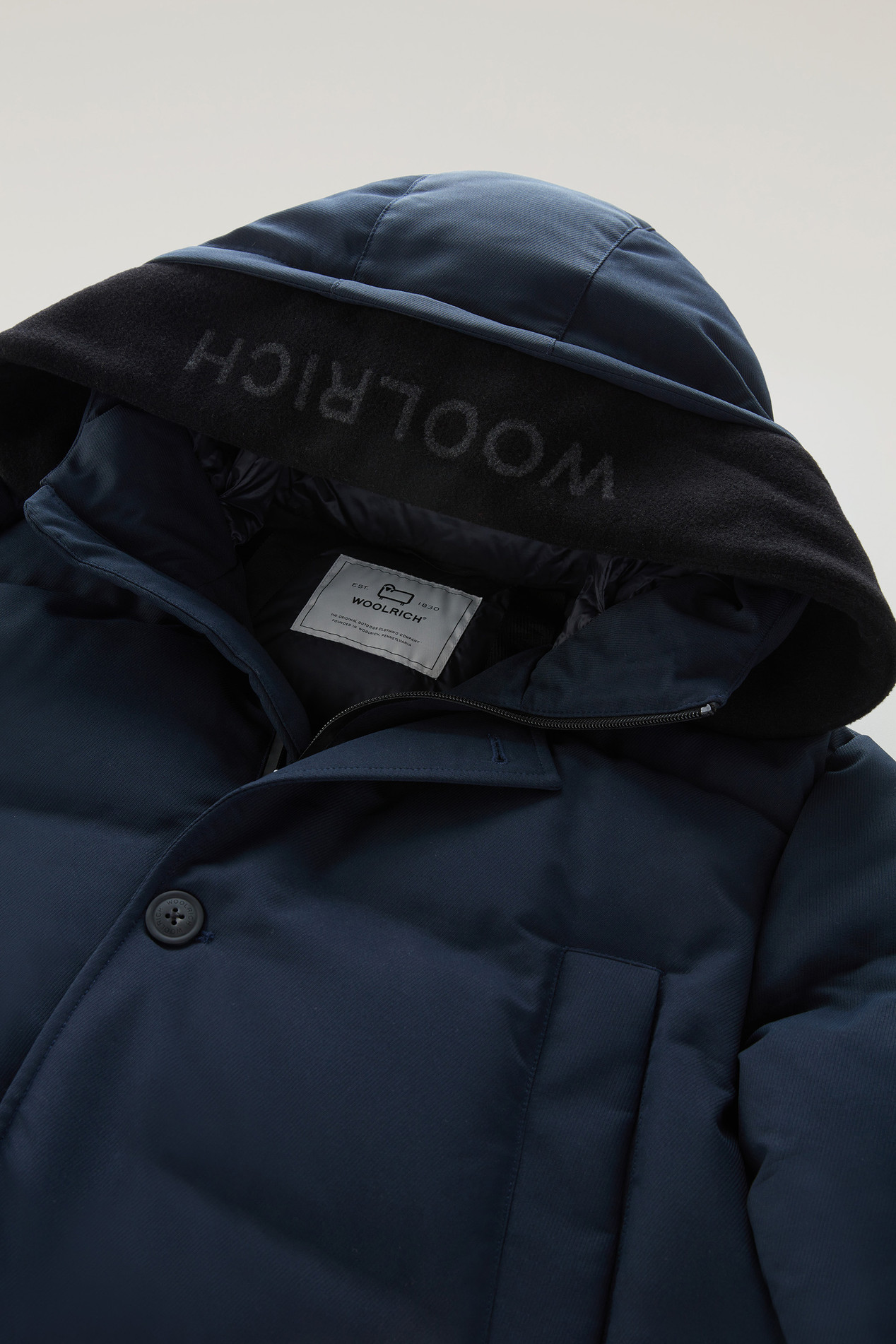 Parka with Detachable Wool Visor Blue photo 2 | Woolrich