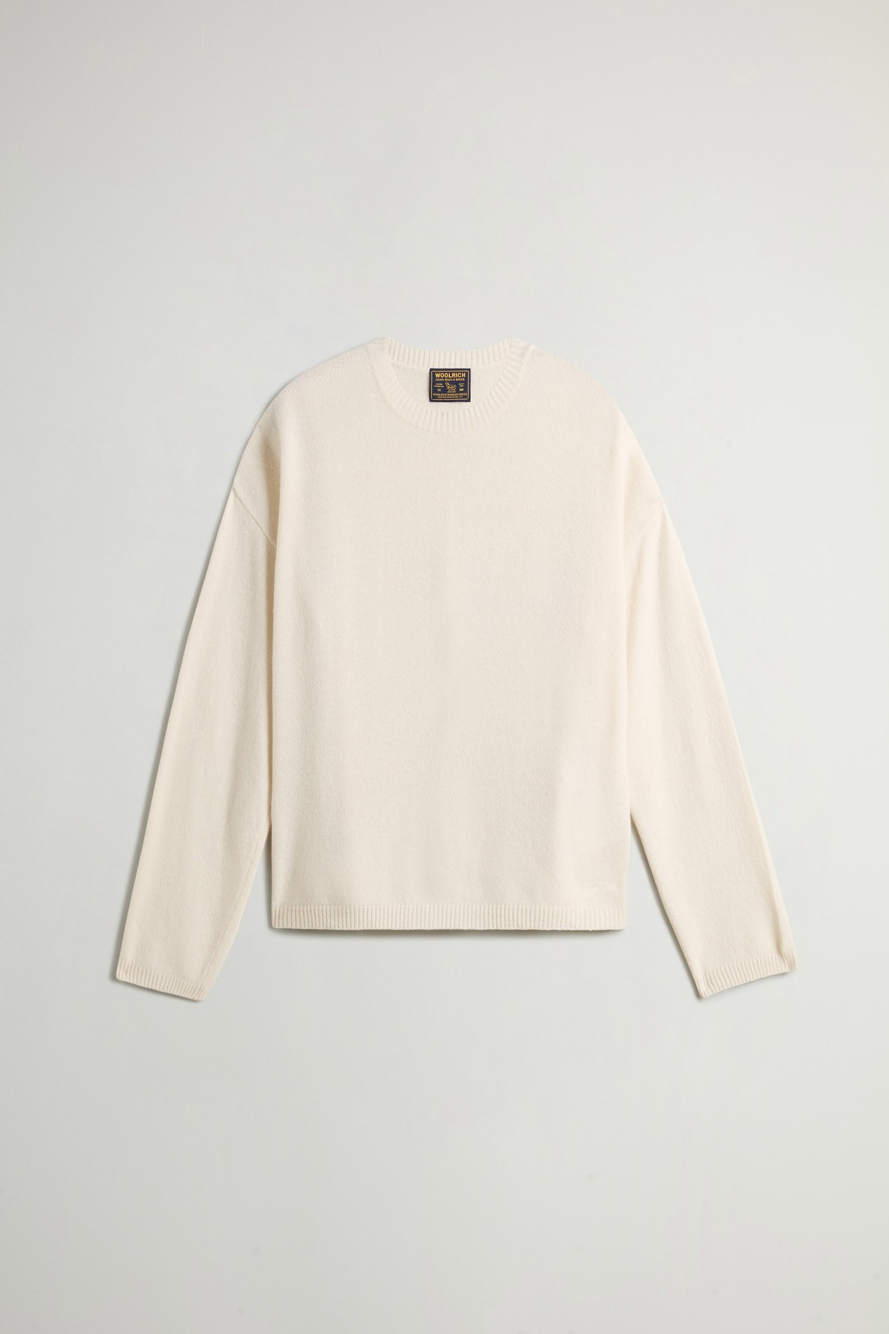 Crewneck Sweater in Wool and Cashmere Blend White photo 5 | Woolrich