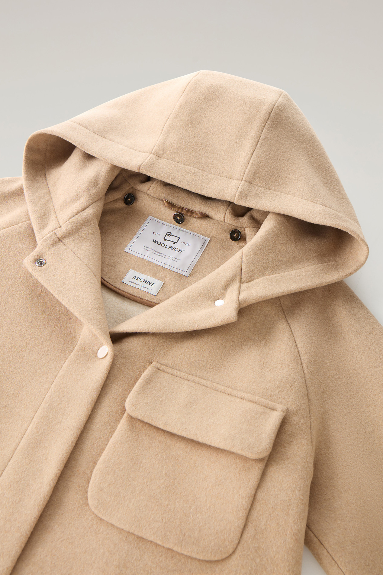 2-in-1 Sideline Parka in Manteco Recycled Wool Blend Beige photo 3 | Woolrich