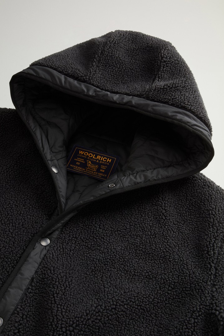 Reversible Hooded Jacket in Nylon and Sherpa Gray photo 6 | Woolrich
